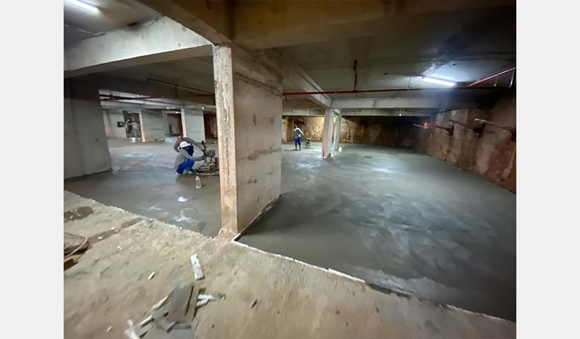 Concretagem - piso de subsolo