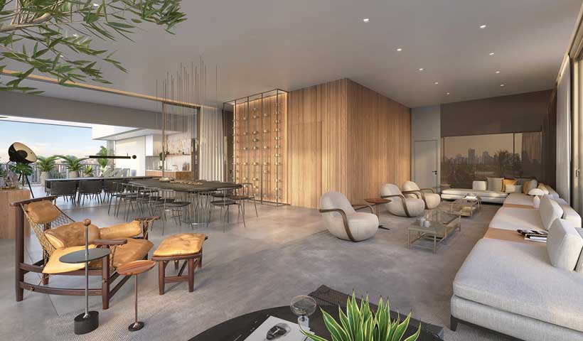 Lindenberg Vista Brooklin - Living Penthouse 520 m²