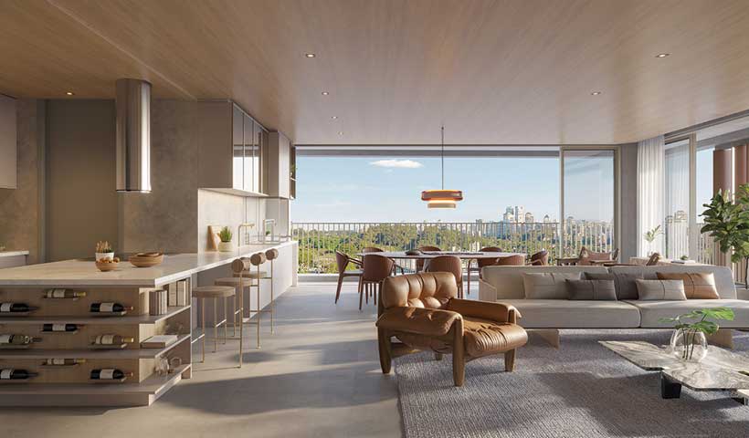 Lindenberg Vista Brooklin - Living Tipo Apto 261 m²