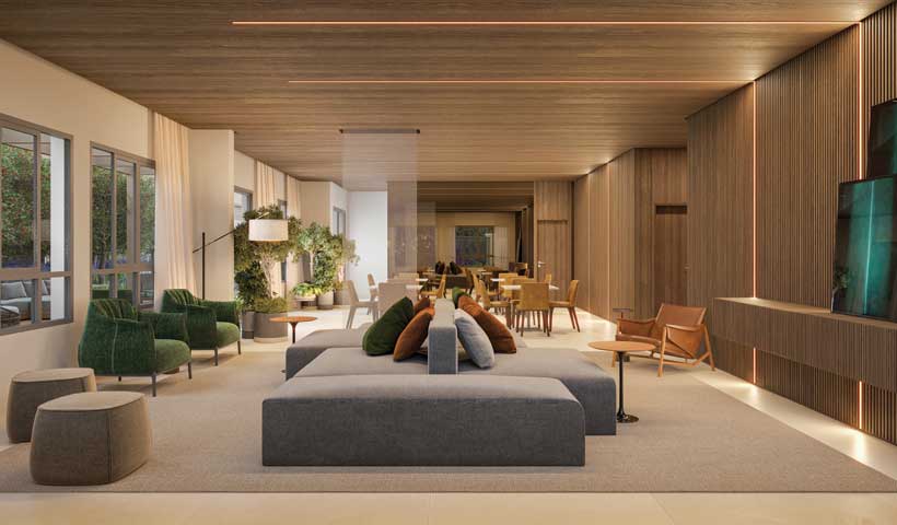 PERSPECTIVA ILUSTRADA DO SALÃO DE FESTAS