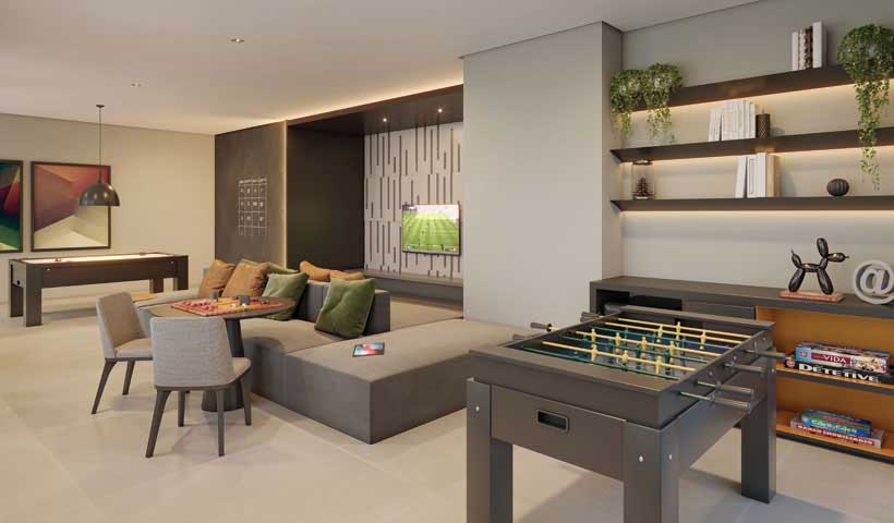 PERSPECTIVA ILUSTRADA DO SALÃO DE JOGOS JUVENIL