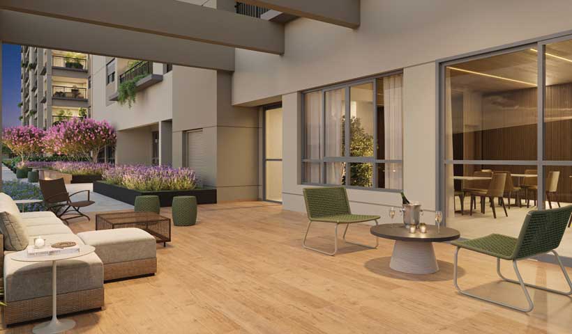 PERSPECTIVA ILUSTRADA DA PRAÇA SALÃO DE FESTAS