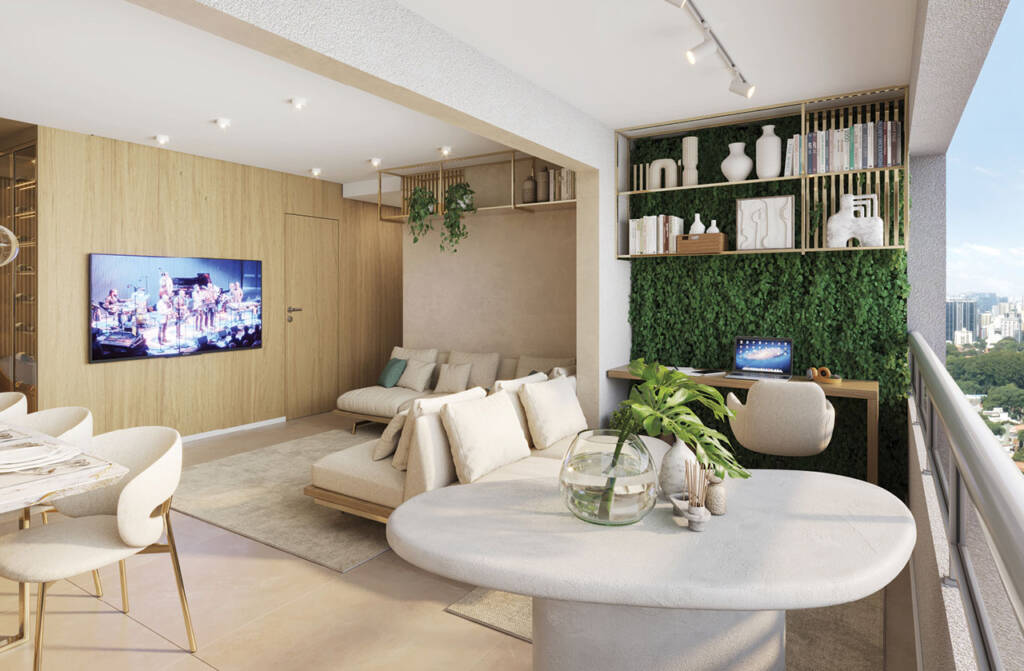 Varanda gourmet/home office