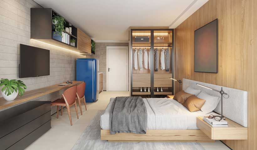 PERSPECTIVA ILUSTRADA DO STUDIO DE 31 M² - FINAL 16