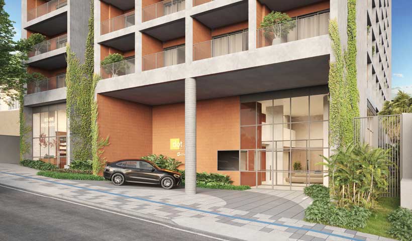 PERSPECTIVA ILUSTRADA DA PORTARIA/PORT-COCHÈRE