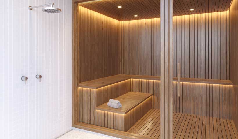 PERSPECTIVA ILUSTRADA DA SAUNA