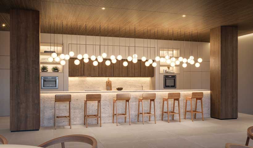 Perspectiva ilustrada do bar