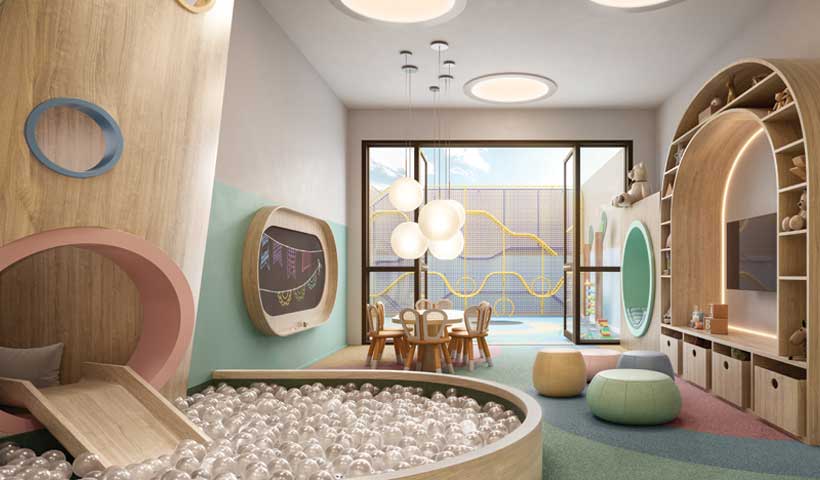 Perspectiva ilustrada da brinquedoteca