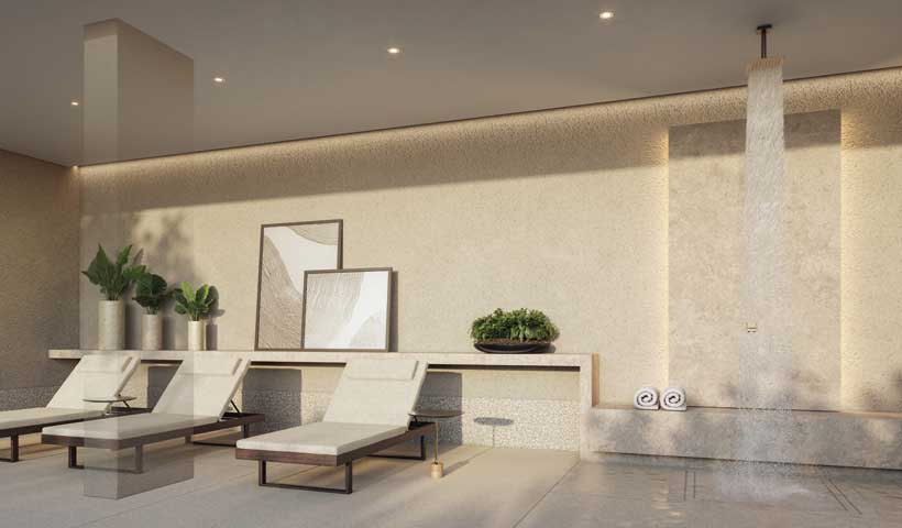 Perspectiva ilustrada da ducha