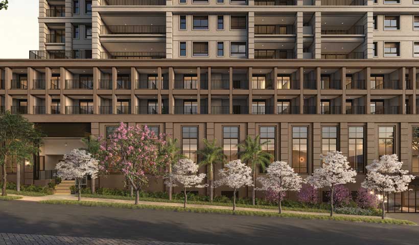 Perspectiva ilustrada da portaria