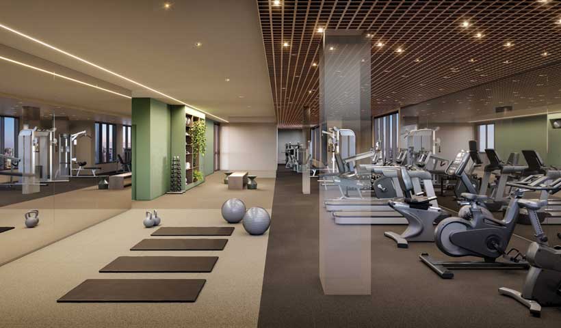 Perspectiva ilustrada do fitness A