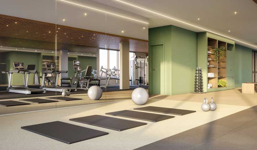 Perspectiva ilustrada do fitness B