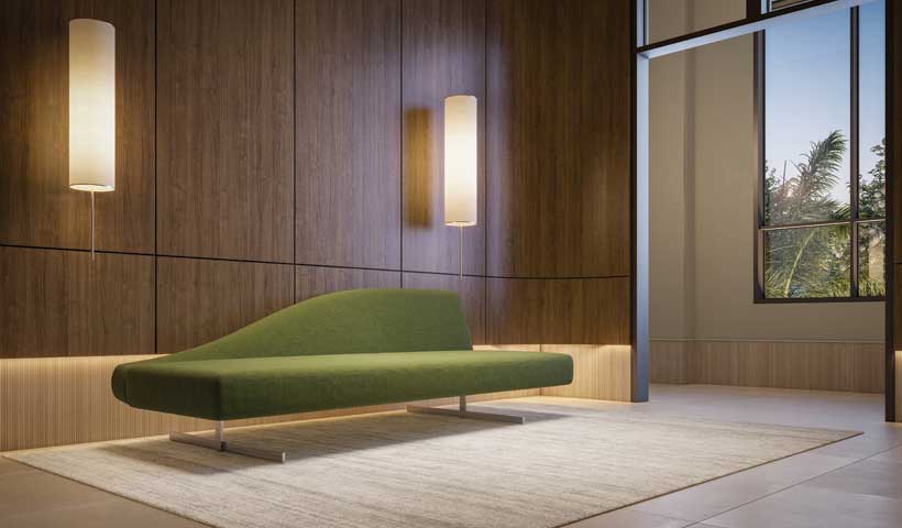 Perspectiva ilustrada do hall