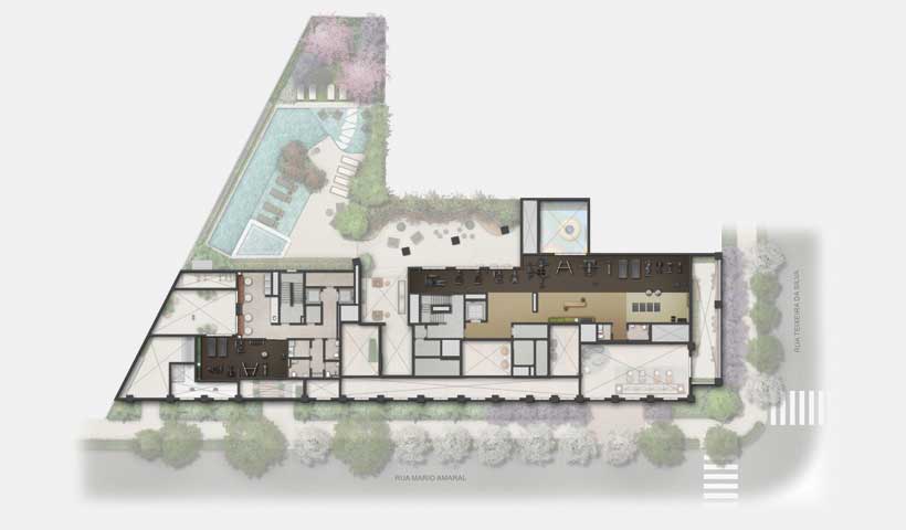 Implantação do 1º pavimento