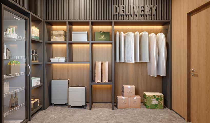 Perspectiva ilustrada do delivery