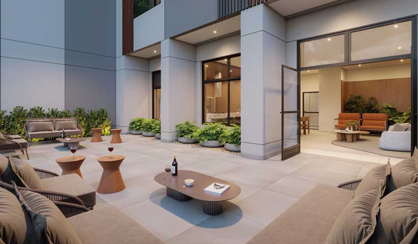Perspectiva ilustrada - Lounge Gourmet