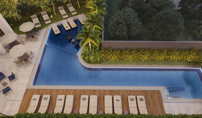 Perspectiva ilustrada - Voo Piscina