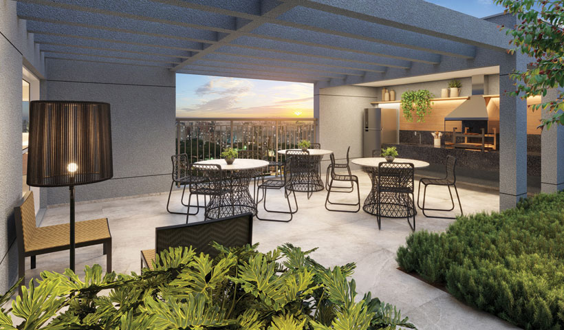 Perspectiva ilustrada da Churrasqueira