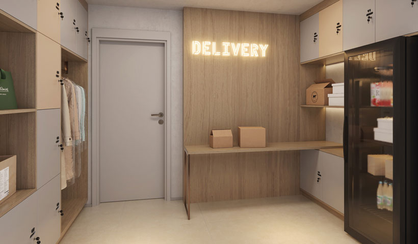 Perspectiva ilustrada do Delivery