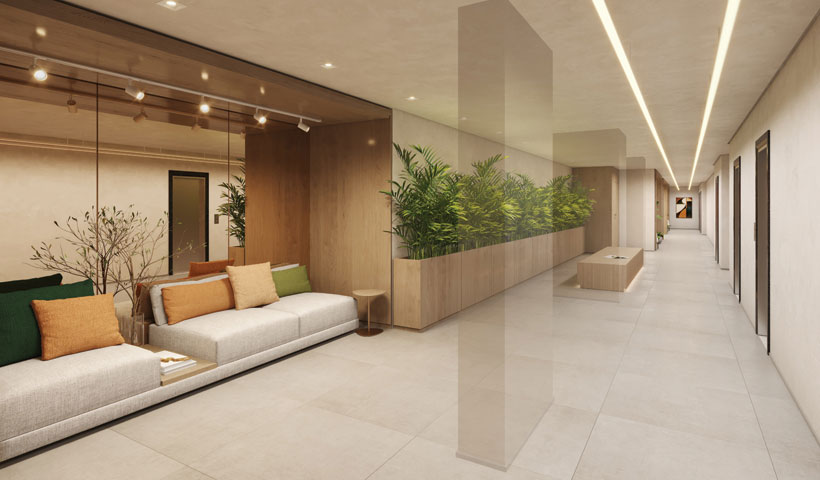 Perspectiva ilustrada do Lobby