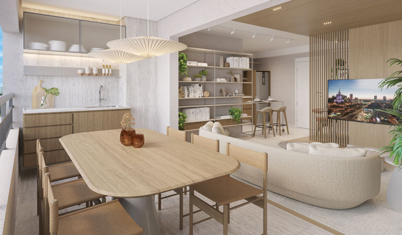 Perspectiva ilustrada do Terraço do Apto. de 69 m² - Final 8