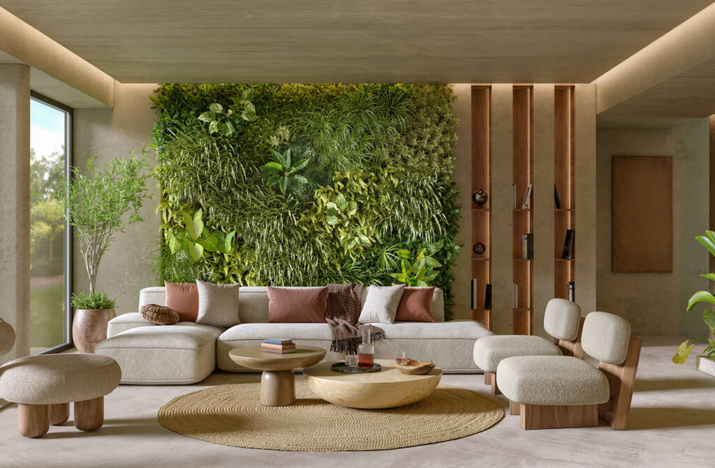 Plantas, característica do design biofílico