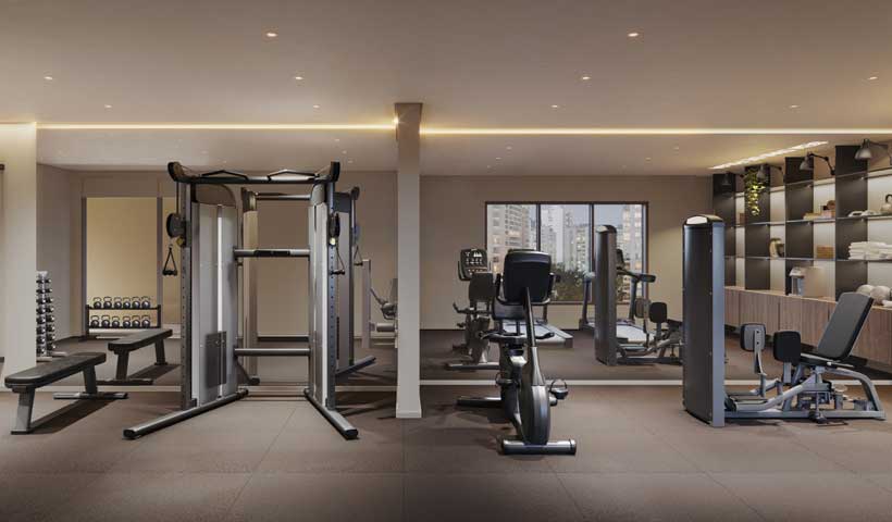 Perspectiva ilustrada do fitness