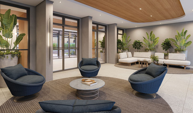 Perspectiva ilustrada do coliving