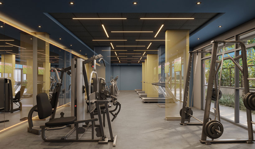 Perspectiva ilustrada do fitness