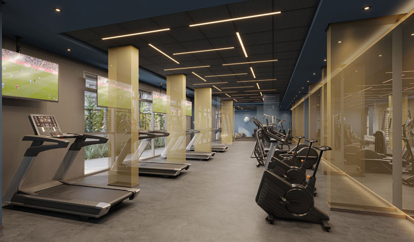 Perspectiva ilustrada do fitness