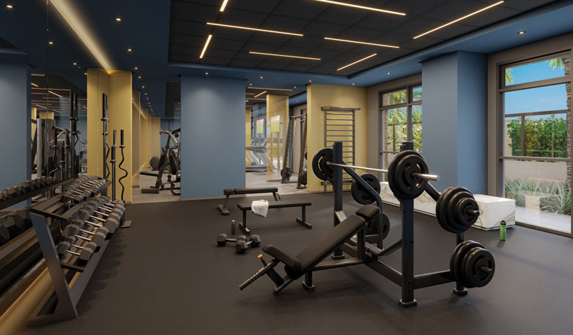 Perspectiva ilustrada do fitness