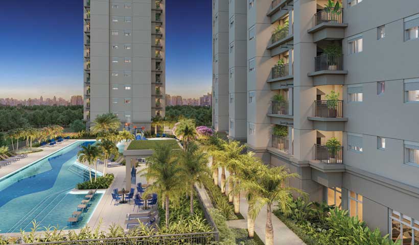 Perspectiva ilustrada do detalhe fachada