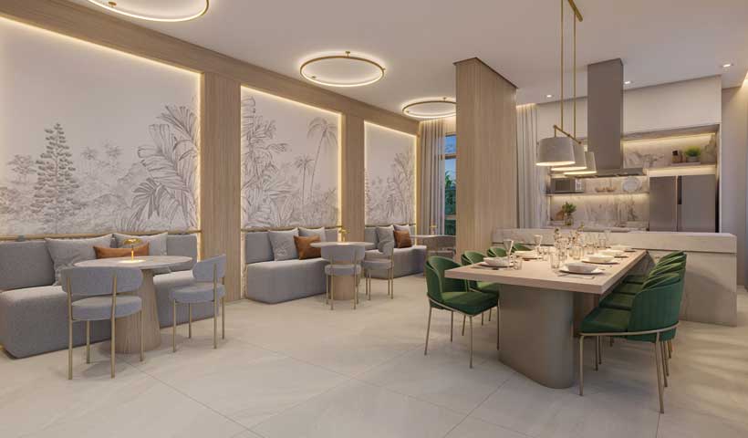 Perspectiva ilustrada do gourmet