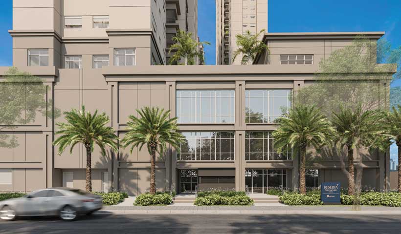 Perspectiva ilustrada da portaria