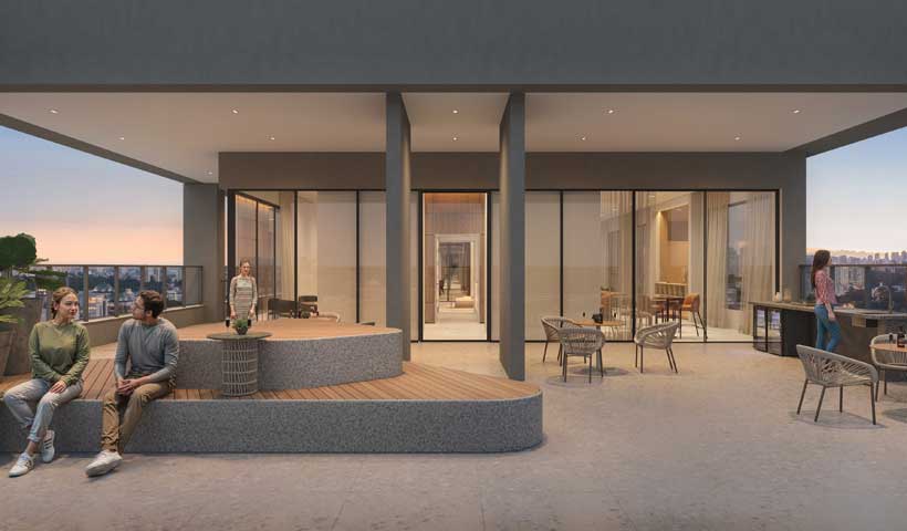 Terraço mirante – Perspectiva ilustrada