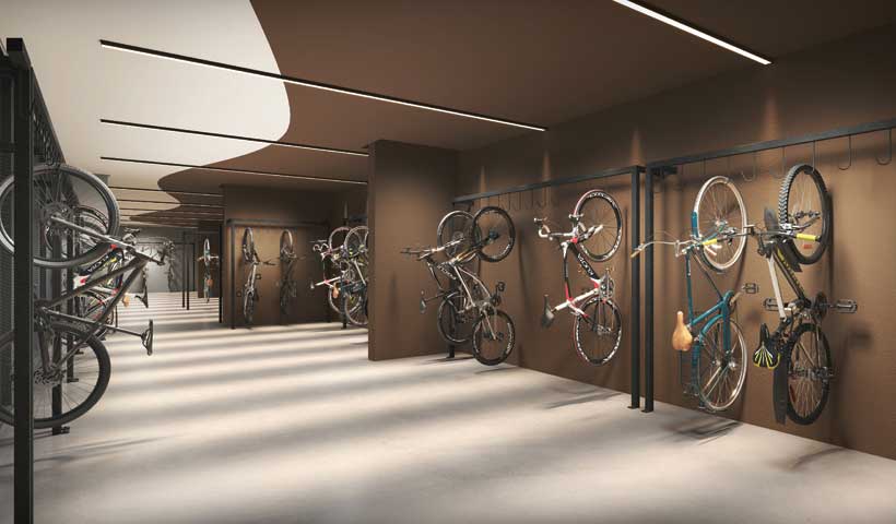 Bicicletário – Perspectiva ilustrada