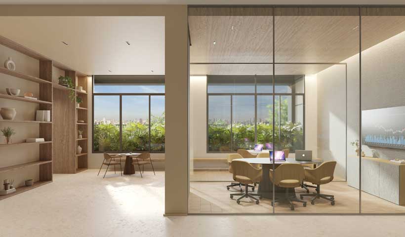 Coworking – Perspectiva ilustrada