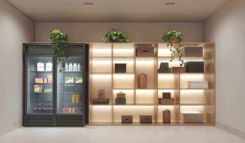 Delivery – Perspectiva ilustrada (Este serviço será fornecido por terceiros, conforme convenção, a critério do condomínio. Este ambiente poderá sofrer alteração).