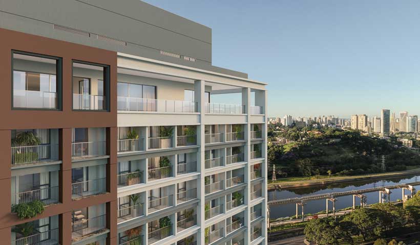 Detalhe fachada – Perspectiva ilustrada