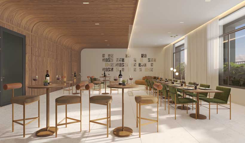 Salão de festas – Perspectiva ilustrada