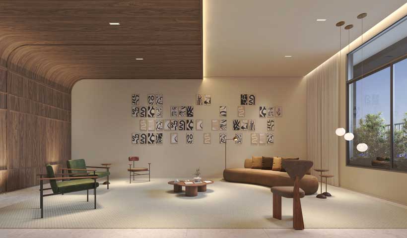 Lounge festas – Perspectiva ilustrada