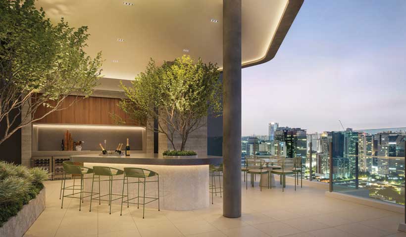 BAR ROOFTOP | Perspectiva ilustrada