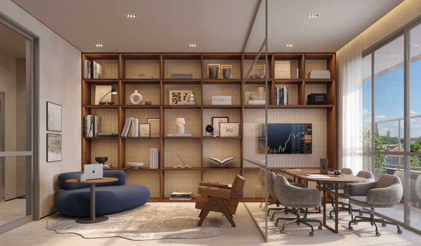 ESCRITÓRIO COMPARTILHADO | Perspectiva ilustrada