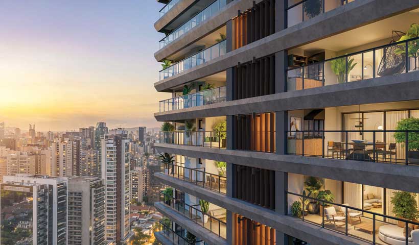 DETALHE DA FACHADA | Perspectiva ilustrativa