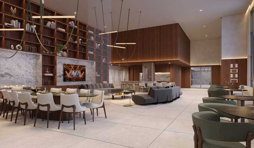 SALÃO DE FESTAS (Térreo) | Perspectiva ilustrada