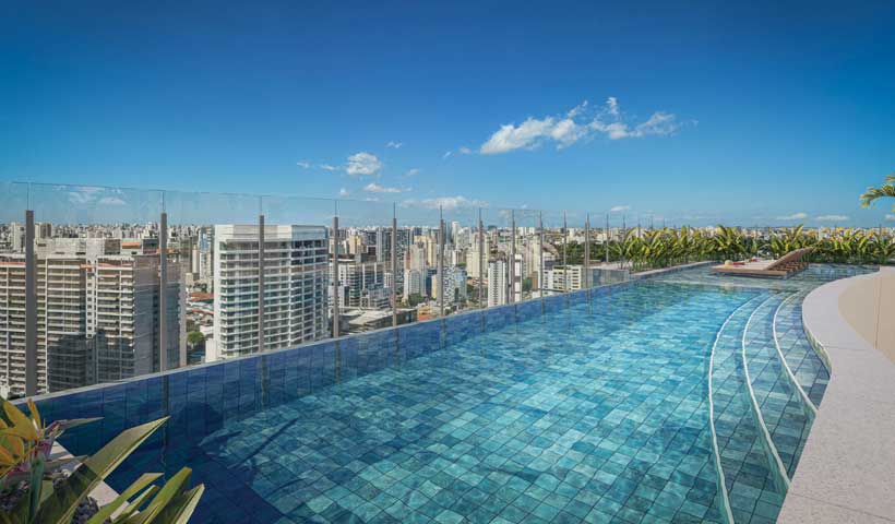PISCINA ADULTO ROOFTOP | Perspectiva ilustrada