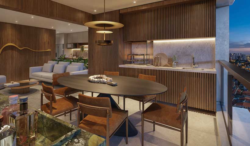 TERRAÇO DO APTO. OPÇÃO DE 114 M² | Perspectiva ilustrada