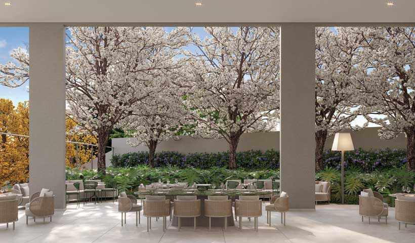 TERRAÇO SALÃO DE FESTAS (Térreo) | Perspectiva ilustrada