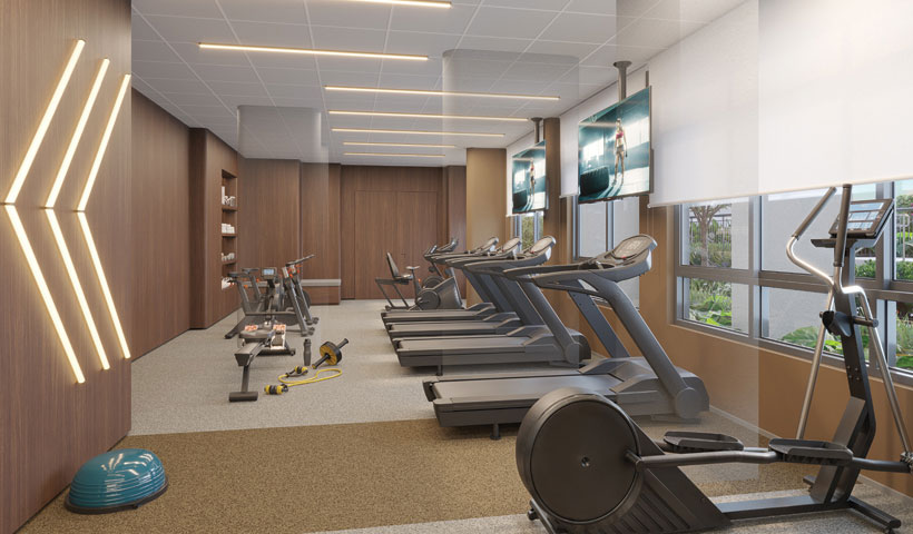 Perspectiva ilustrada do fitness