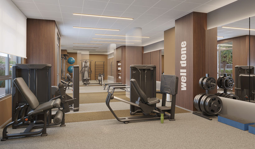Perspectiva ilustrada do fitness